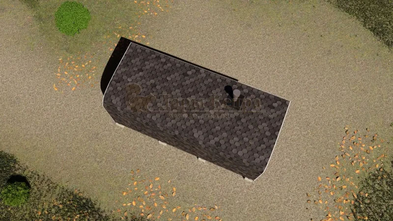 Баня «Парус» из кедра 6х2,2 метра (вариант 2)