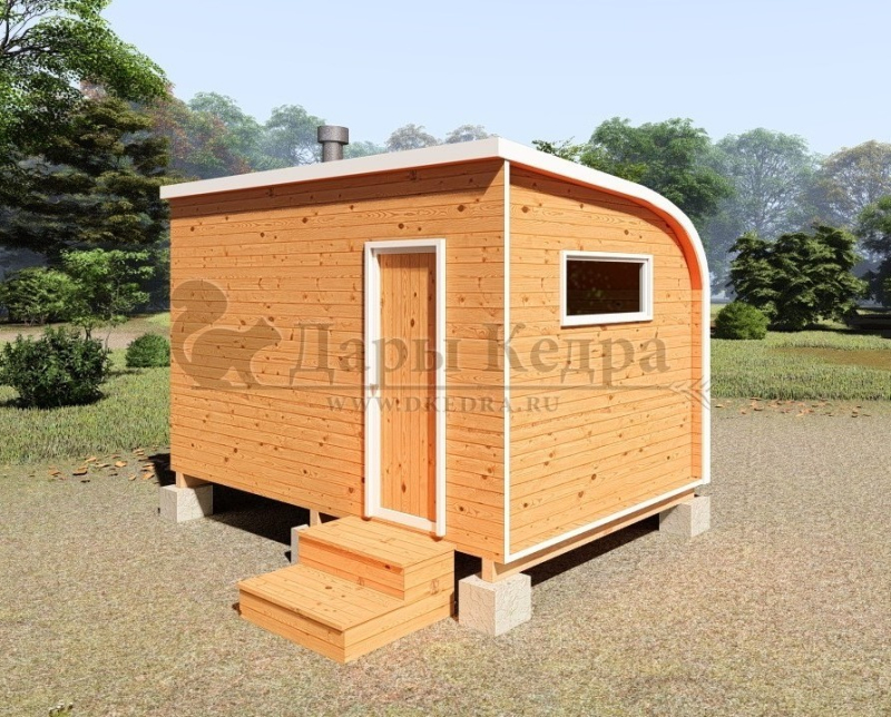 Баня «Парус» из кедра 4х2,35 м Баня «Парус» из кедра 4х2,35 м